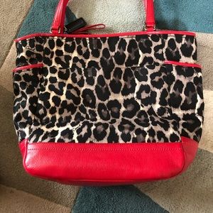 Coach park ocelot tote bag f25178